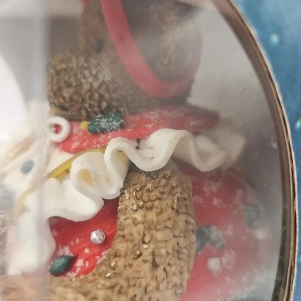 Traditions Collectible Glass Teddy Bear Ornament Vintage New Never Opened‎